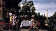 Esaias Van de Velde Merry company banqueting on a terrace France oil painting artist
